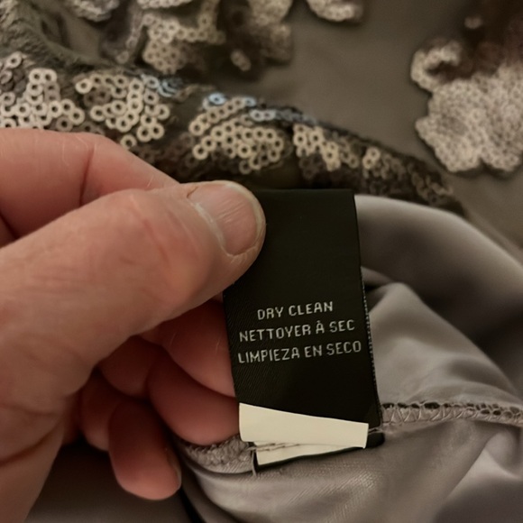 Vera Wang sequin silver cocktail dress size 14 - Picture 10 of 15
